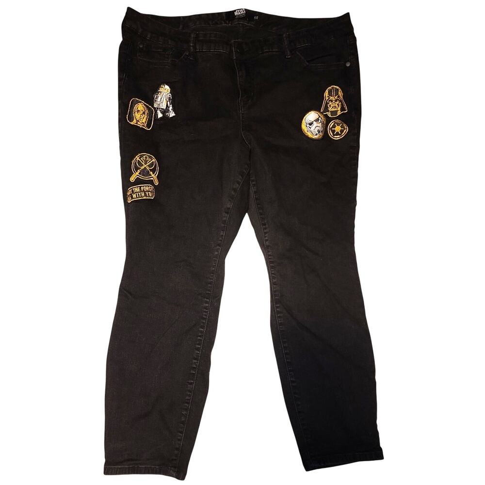 Star Wars Her Universe Black Darth Vadar Patches Denim Skinny Jeans Plus 24S